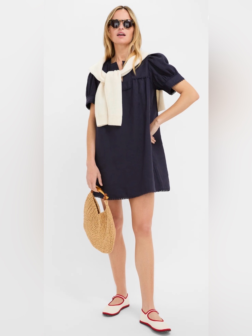 Tuckernuck  Navy Linen Bridget Dress size XS